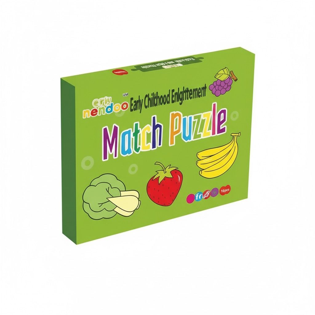 16 Fruit Themed Puzzle Cards for Kids -